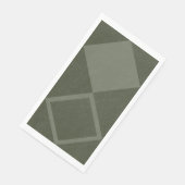 Halb Solid + Gerahmt Diamond Napkin in Moss Green Serviette (Ecke)