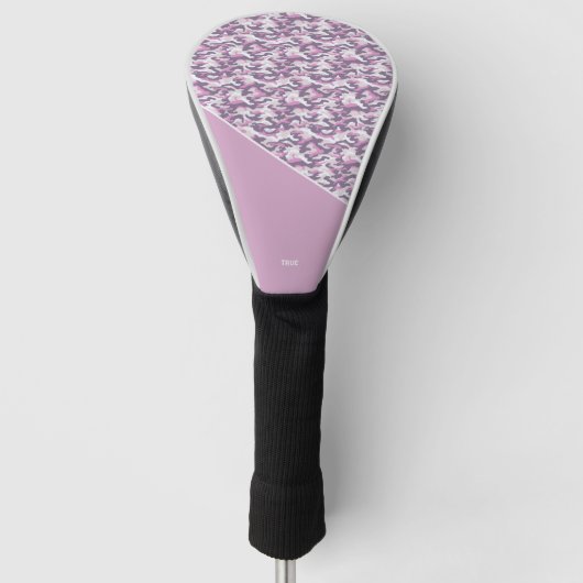 Halb-Tarnung doppelt Grau und Rosa Golf Headcover (Vorderseite)