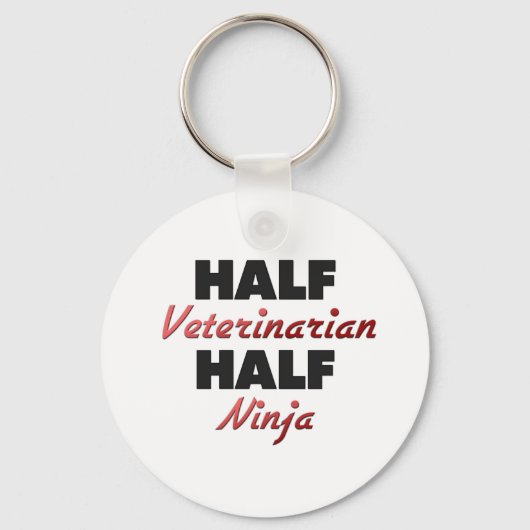 Halb Tierärztin Half Ninja Schlüsselanhänger (Vorderseite)