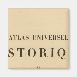 Halb Titel Atlas universel Historik Magnet