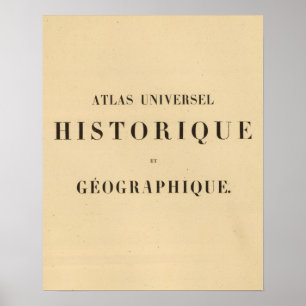 Halb Titel Atlas universel Historique Poster