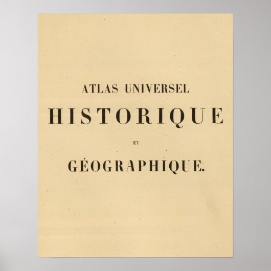 Halb Titel Atlas universel Historique Poster (Vorne)