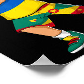 Halb ukrainischer grenadischer Junge Ukraine Grena Poster (Ecke)