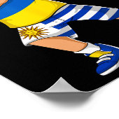 Halb ukrainischer uruguayischer Junge Ukraine Urug Poster (Ecke)