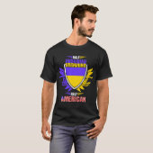 Halb-Ukrainisches Halb-Amerikanisches Hemd T-Shirt (Vorne ganz)
