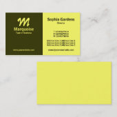 Halb und halb - braun und gelb visitenkarte (Vorne/Hinten)