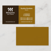 Halb und halb - Brauntöne Visitenkarte (Vorne/Hinten)