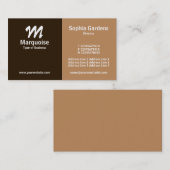 Halb und halb - Brauntöne Visitenkarte (Vorne/Hinten)