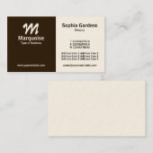 Halb und halb - Dunkelbraun (Cremkarte) Visitenkarte (Vorne/Hinten)