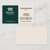 Halb und halb - dunkelgrün (Cremkarte) Visitenkarte (Vorne/Hinten)