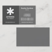Halb und halb (Sternchen)- Schatten von Grau Visitenkarte (Vorne/Hinten)