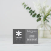 Halb und halb (Sternchen)- Schatten von Grau Visitenkarte (Stehend Vorderseite)