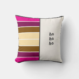 Halb und halb, Text und Streifen Kissen