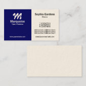 Halb- und Halbdunkelblau (Cream Card) Visitenkarte (Vorne/Hinten)