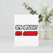 Halb Urologe...................................... Postkarte (Stehend Vorderseite)