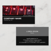 Halb V2 - glühende Tastatur Visitenkarte (Vorne/Hinten)