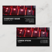 Halb V3 - glühende Tastatur Visitenkarte (Vorne/Hinten)