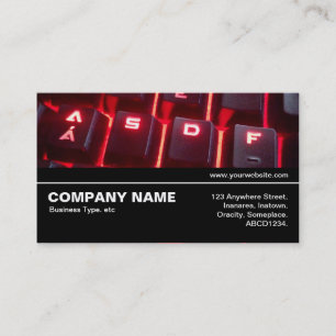 Halb V3 - glühende Tastatur Visitenkarte