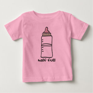 Halb voll - ein lustiger Baby-T - Shirt