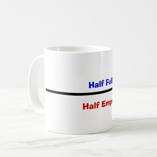 Halb voll, halb leer kaffeetasse (Vorderseite Links)