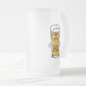 Halb voll? Mehr als halb leer! Mattglas Bierglas (VorderseiteRechts)