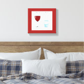 Halb Vollglas Leinwanddruck (Insitu (Schlafzimmer))