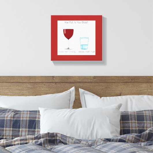 Halb Vollglas Leinwanddruck (Insitu (Schlafzimmer))