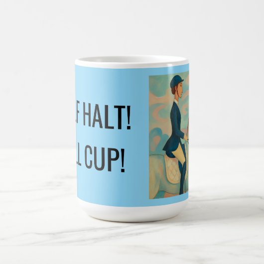 HALB! VOLLSTÄNDIGE AUFSICHT! KAFFEETASSE (Mittel)
