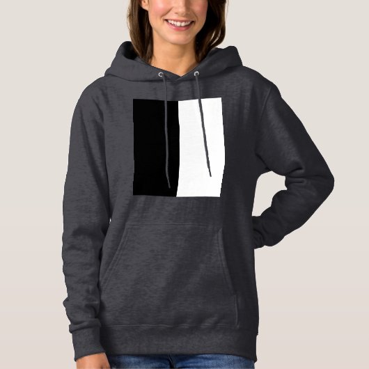 halb weiß halb schwarz, halb schwarz halb weiß hoodie (Vorderseite)