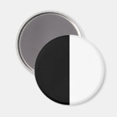 halb weiß halb schwarz, halb schwarz halb weiß magnet (Vorderseite/Rückseite)