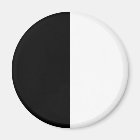 halb weiß halb schwarz, halb schwarz halb weiß magnet (Vorne)