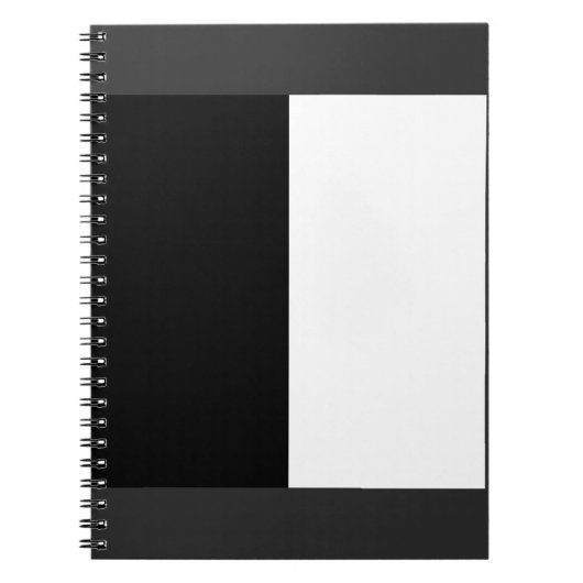 halb weiß halb schwarz, halb schwarz halb weiß notizblock (Vorderseite)