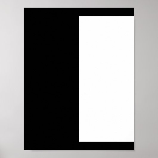 halb weiß halb schwarz, halb schwarz halb weiß poster (Vorne)