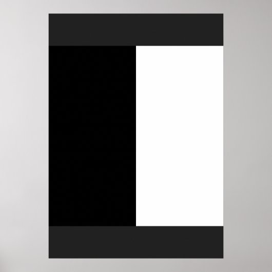 halb weiß halb schwarz, halb schwarz halb weiß poster (Vorne)
