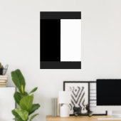 halb weiß halb schwarz, halb schwarz halb weiß poster (Heimbüro)