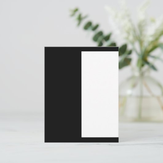 halb weiß halb schwarz, halb schwarz halb weiß save the date (Stehend Vorderseite)