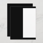 halb weiß halb schwarz, halb schwarz halb weiß save the date (Vorne/Hinten)