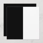 halb weiß halb schwarz, halb schwarz halb weiß save the date (Vorne/Hinten)