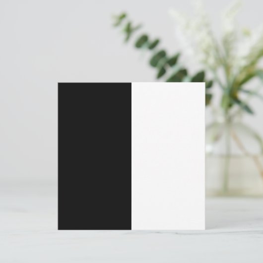 halb weiß halb schwarz, halb schwarz halb weiß save the date (Stehend Vorderseite)