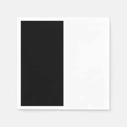 halb weiß halb schwarz, halb schwarz halb weiß serviette (Vorderseite)