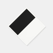 halb weiß halb schwarz, halb schwarz halb weiß serviette (Ecke)