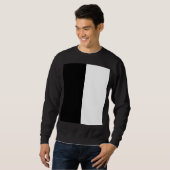 halb weiß halb schwarz, halb schwarz halb weiß sweatshirt (Vorne ganz)