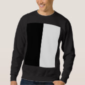 halb weiß halb schwarz, halb schwarz halb weiß sweatshirt (Vorderseite)