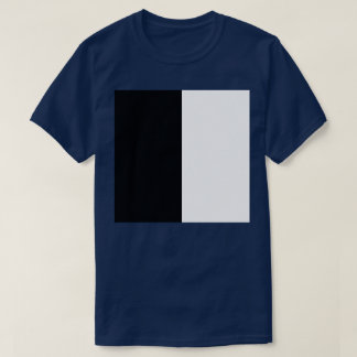 halb weiß halb schwarz, halb schwarz halb weiß T-Shirt