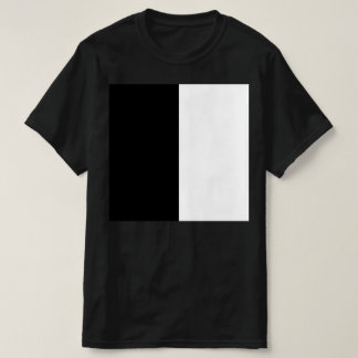halb weiß halb schwarz, halb schwarz halb weiß T-Shirt