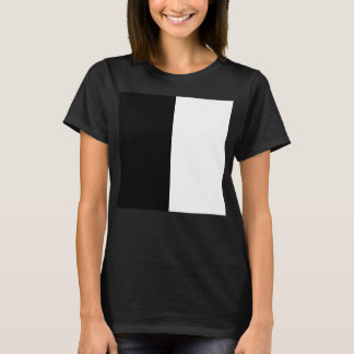 halb weiß halb schwarz, halb schwarz halb weiß T-Shirt