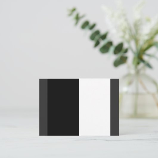 halb weiß halb schwarz, halb schwarz halb weiß visitenkarte (Stehend Vorderseite)