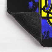 Halb Wolf halb Ukraine Tryzub Ukrainisches Symbol  Mousepad (Ecke)