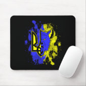 Halb Wolf halb Ukraine Tryzub Ukrainisches Symbol  Mousepad (Mit Mouse)