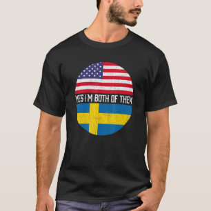 Halbamerikaner Halbfinale der schwedischen Flaggen T-Shirt